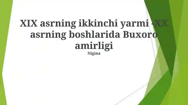 Бухоро амиратининг иқтисодий аҳволи