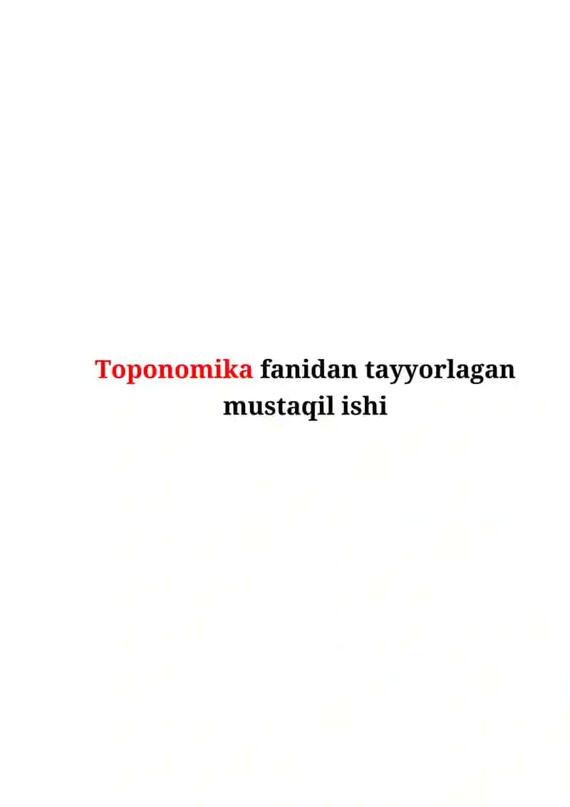 Yevropa toponimiyasi