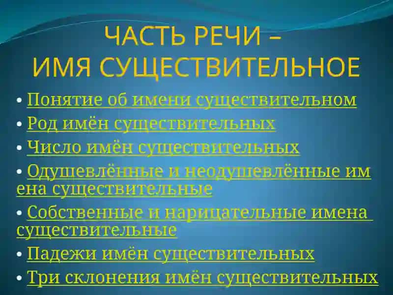 Имя существительное