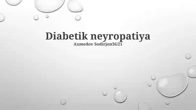 Diabetik neyropatiya