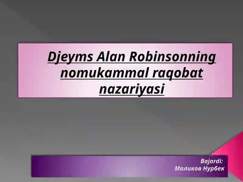 Nomukammal raqobat nazariyasi