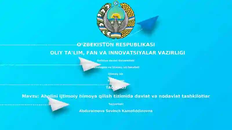 Aholini ijtimoiy himoya qilish tizimida davlat va nodavlat tashkilotlar