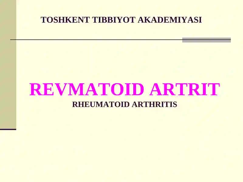 Revmatoid artrit