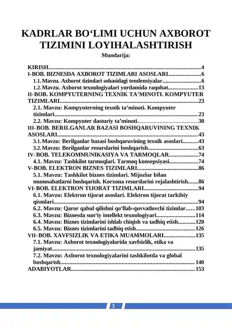 BERILGANLAR BAZASI BOSHQARUVINING TEXNIK ASOSLARI