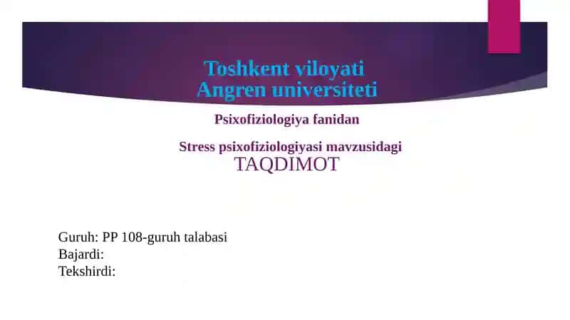 Stress psixofiziologiyasi