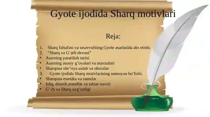 Gyoteijodida Sharq motivlari