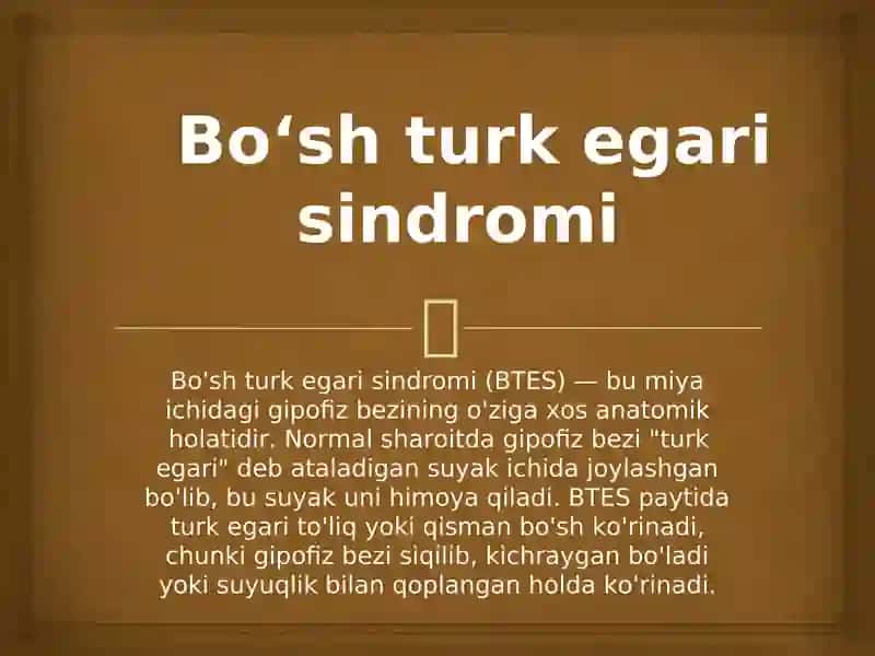 Bo‘shturkegarisindromi