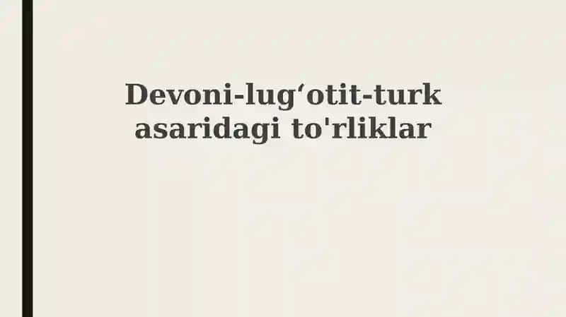 Devoni-lugʻotit-turkasaridagito'rliklar