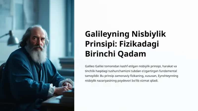 Galileyning Nisbiylik Prinsipi: Fizikadagi Birinchi Qadam