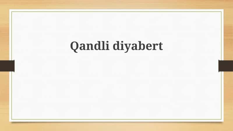 Qandli diabet