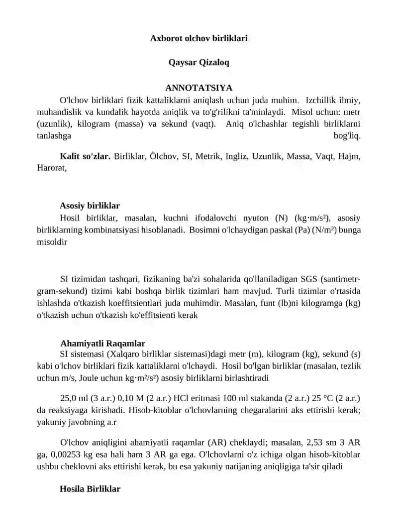Axborot olchov birliklari
