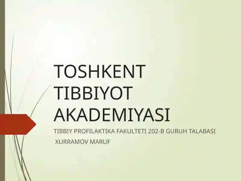 TАBIIY, TEXNOGEN, EKOLOGIK VA IJTIMOIY TUSDAGI FAVQULOTDA VAZIYATLARDA HAYOT FAOLIYATI XAVFSIZLIGI VA FUQARO MUHOFAZASI