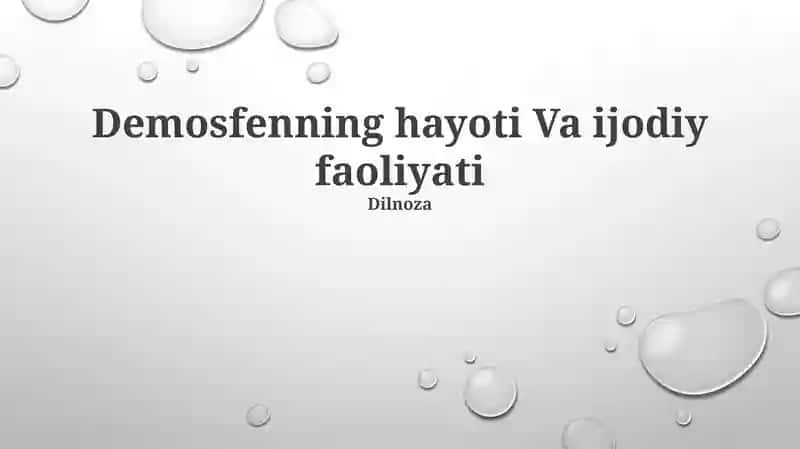 Demosfenning hayoti Va ijodiy faoliyati