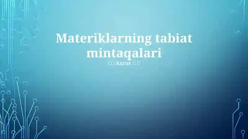 Materiklarning tabiat mintaqalari