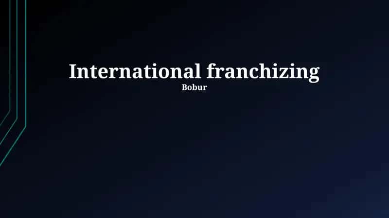 Xalqaro franchayzing