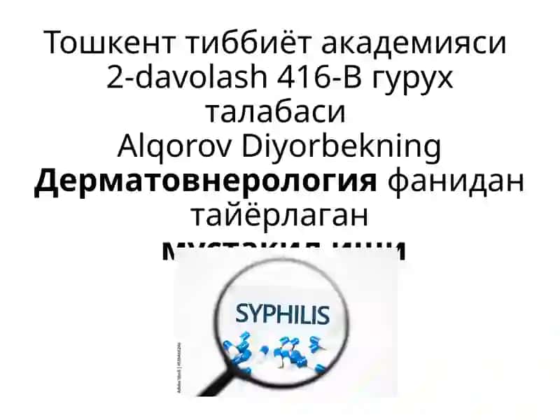 zaxm diagnostikasi - захм диагностикаси