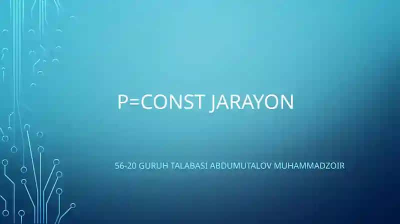 Izobarik jarayon