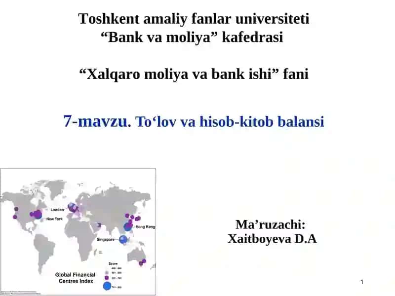 To‘lov va hisob-kitob balansi