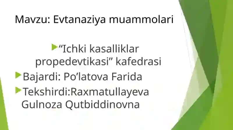 Evtanaziya muammolari