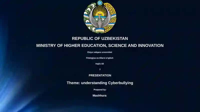 Presentation on Cyberbullying