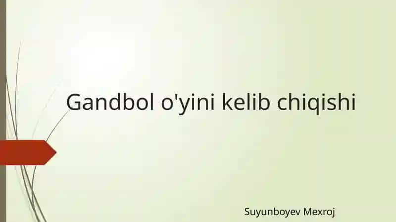 Gandbol oʻyini kelib chiqishi