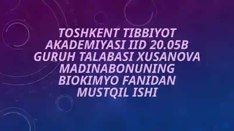 Fruktoza almashinuvining buzilishi