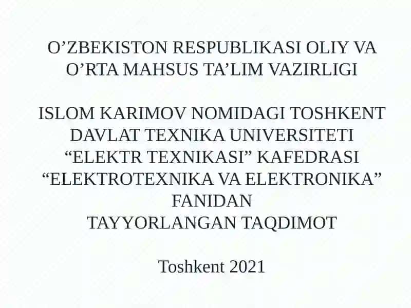 UCH FAZALI O'ZGARUVCHAN TOKZANJIRLARI