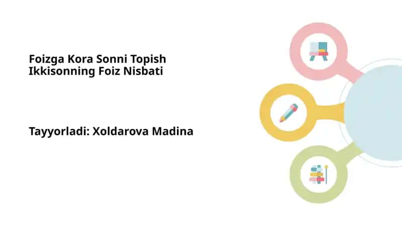 Foizga Kora Sonni Topish Ikkisonning Foiz Nisbati