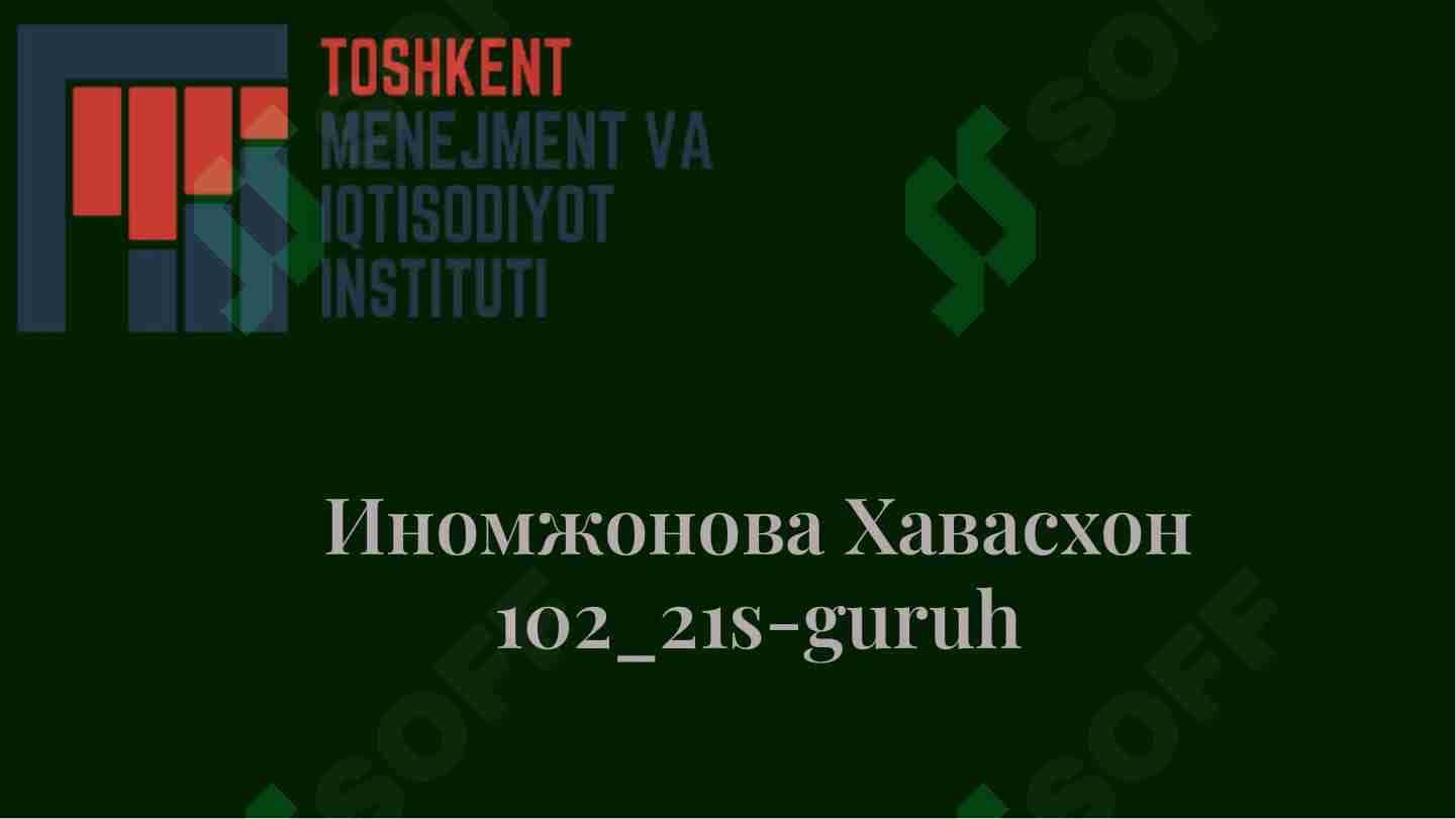 Солиқларнинг тушунчаси, моҳияти, зарурлиги ва давлат солиқ тизими.