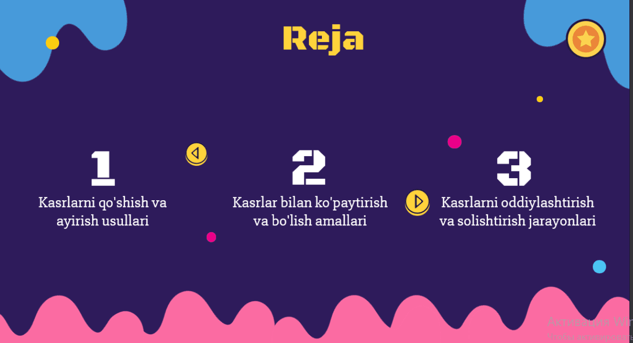 Kasrlar ustida arifmetik amallar