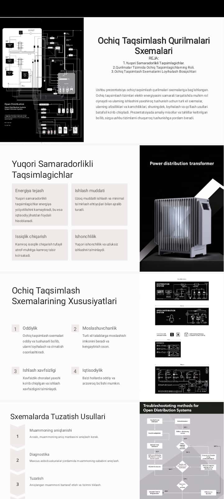 Ochiq Taqsimlash Qurilmalari Sxemalari