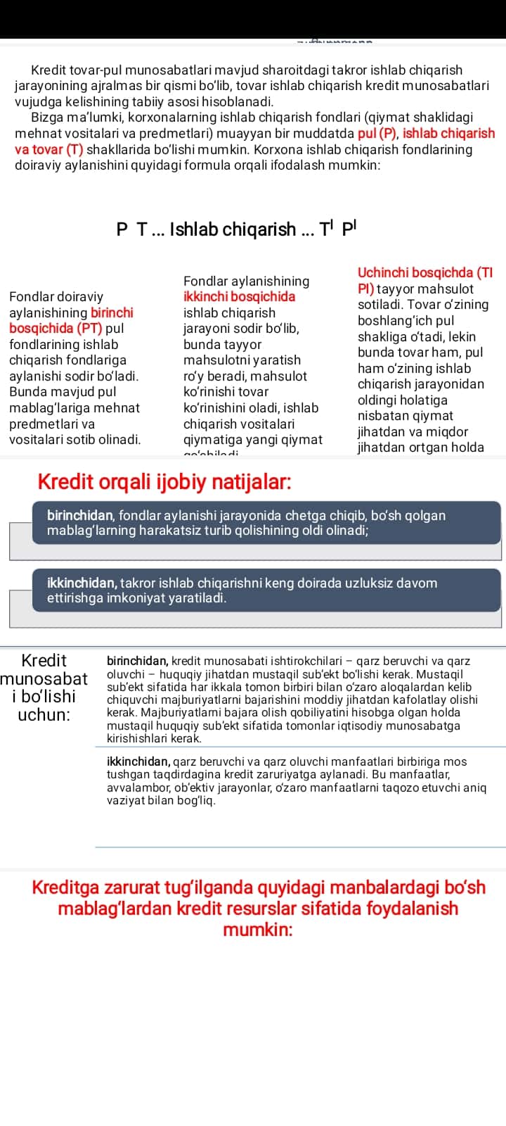 Tijorat banklarida tomonidan imtiyozliy kreditlash amalari
