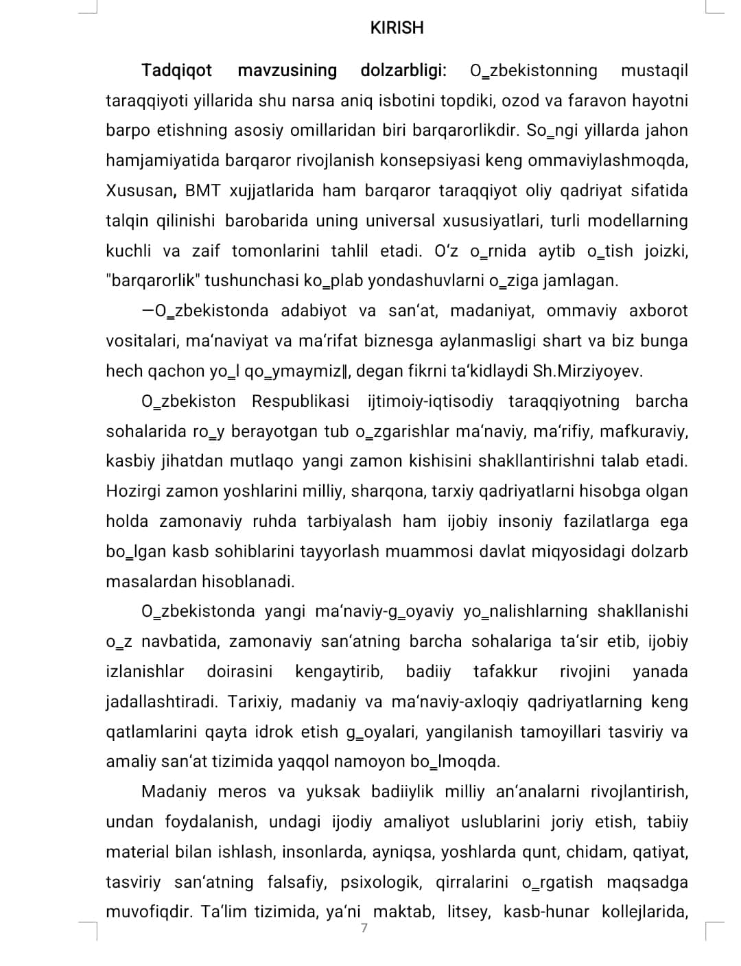 TASVIRIY SAN’AT ASARLARINI BADIIY TAHLIL QILISH JARAYONIDA TALABALARNING MANTIQIY FIKRLASHINI RIVOJLANTIRISH METODIKASI