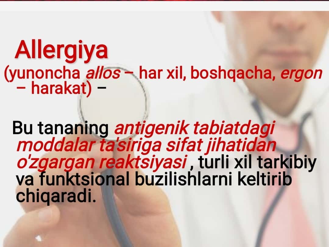 Pollinozlar tasnifi , klinikasi xususiyatlari