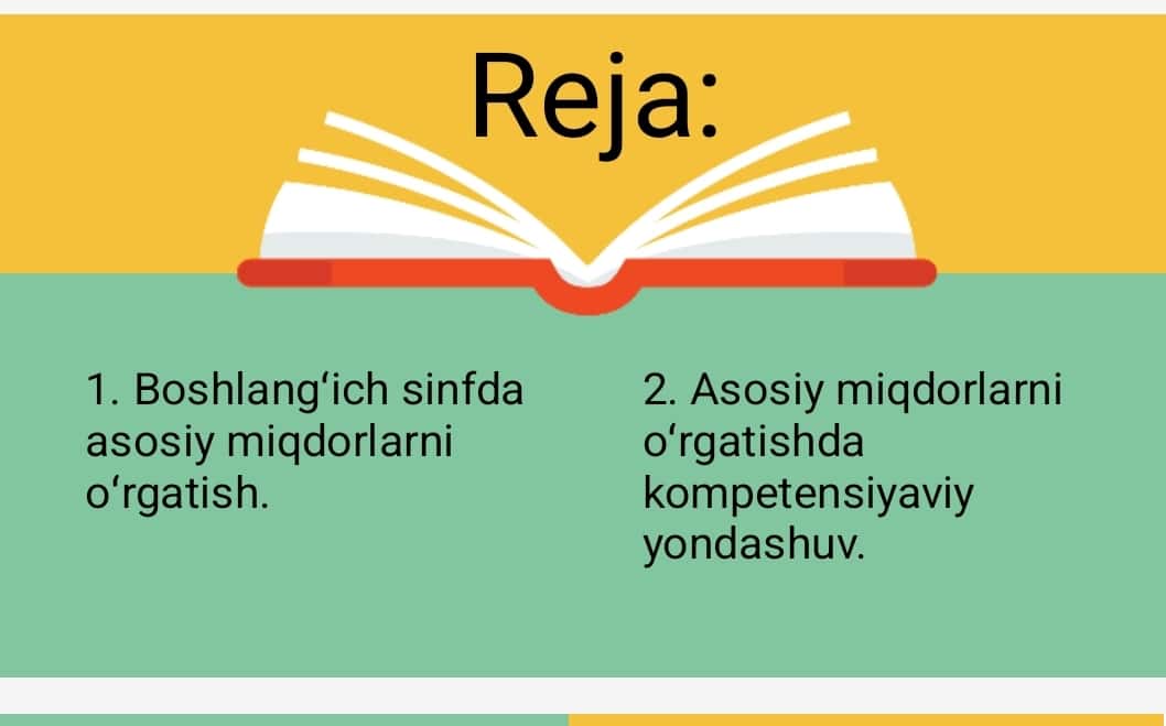 Mavzu: Boshlangʼich sinfda asosiy miqdorlarni oʻrgatishda kompetensiyaviy yondashuv.