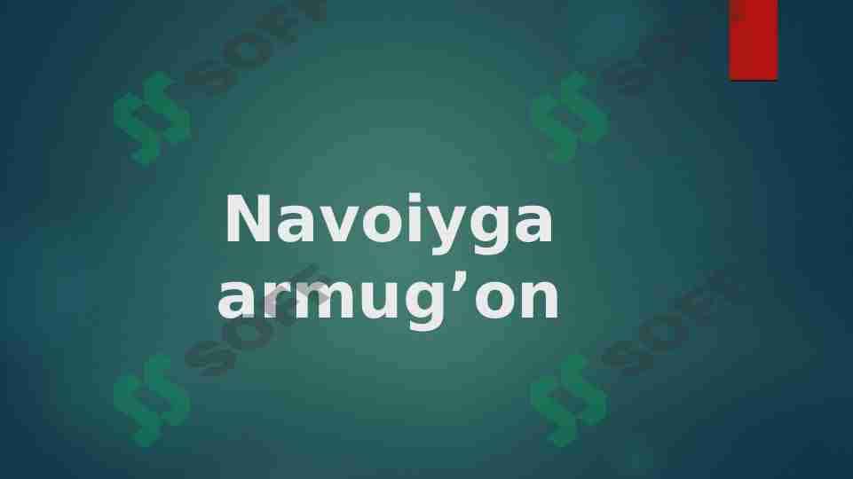 Navoiyga armug’on