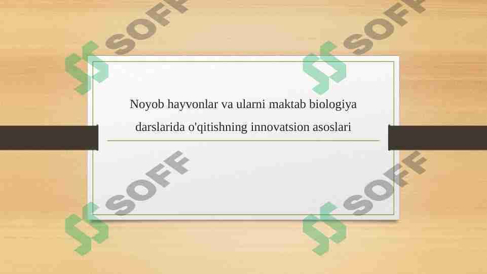 Noyob hayvonlar