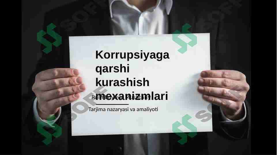 Korrupsiyaga qarshi kurashish