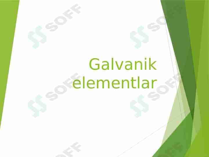 Galvanik elementlar