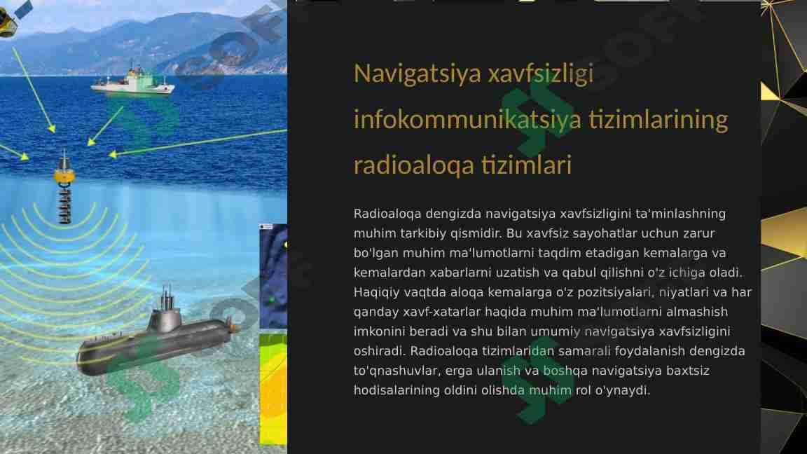 Navigatsiya xavfsizligi infokommunikatsiya tizimlarining radioaloqa tizimlari