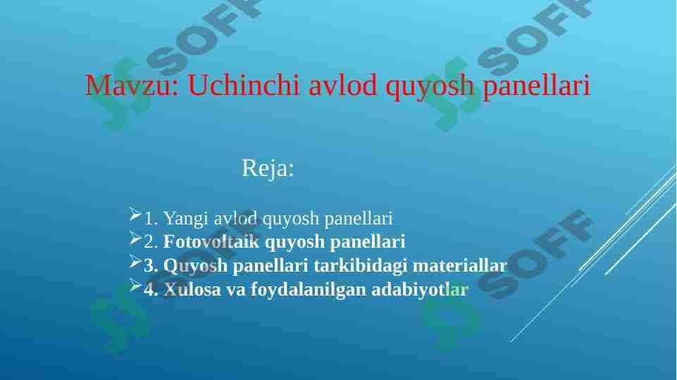 Uchinchi avlod quyosh panellari