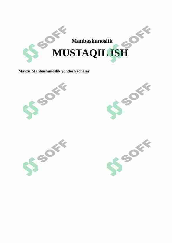 manbashunoslik yondosh sohalar
