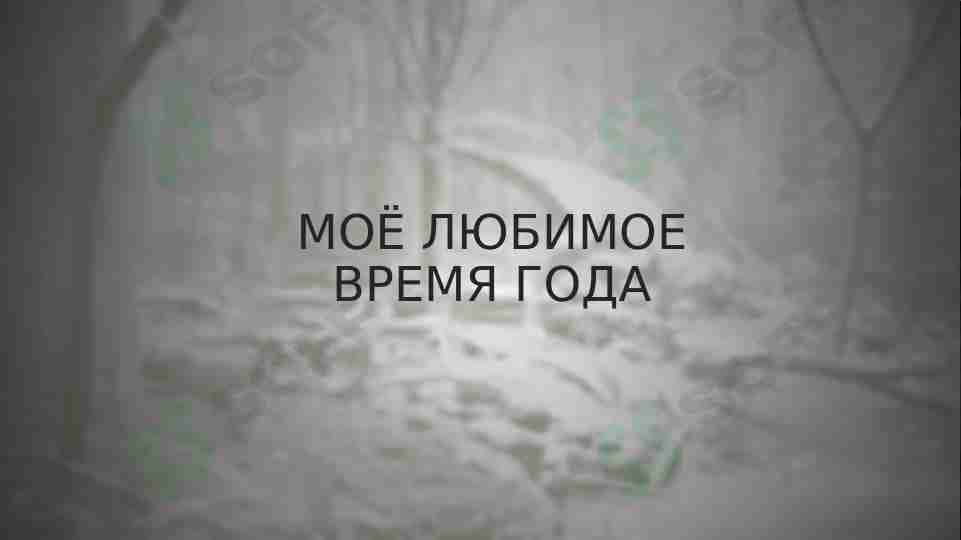 Моё любимое время года