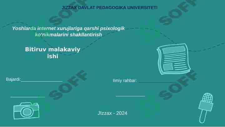 Yoshlarda internet xurujlariga qarshi psixologik ko‘nikmalarini shakllantirish