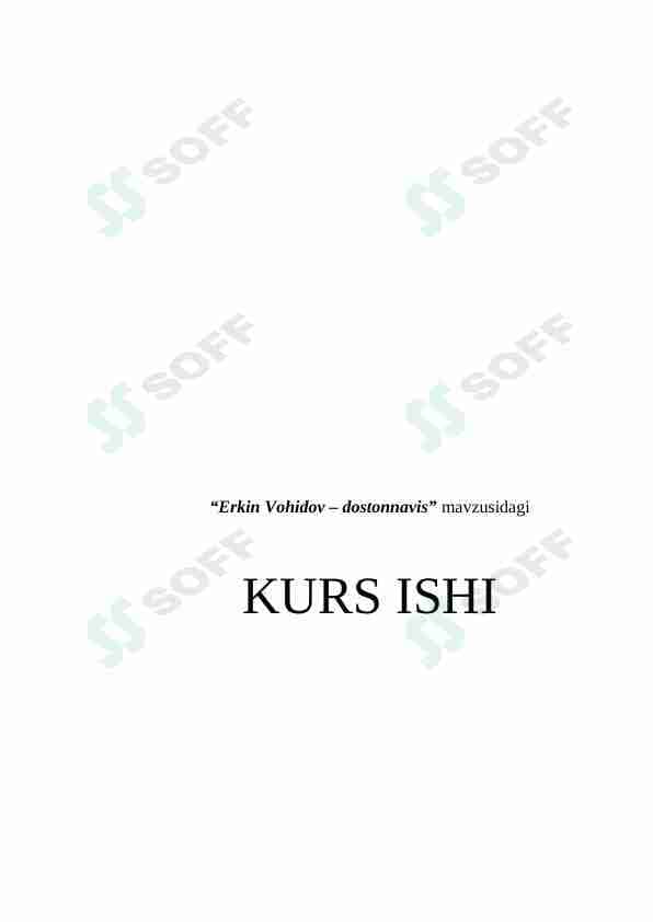 Erkin Vohidov – dostonnavis