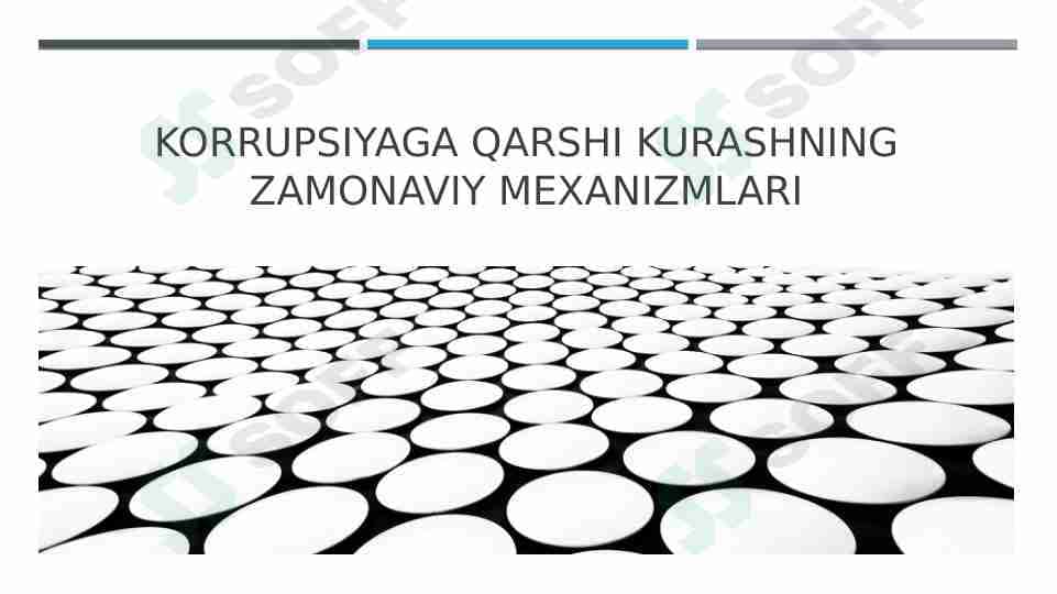 Korrupsiyaga qarshi kurashning zamonaviy mexanizmlari