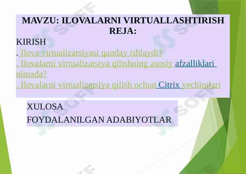 ILOVALARNI VIRTUALLASHTIRISH