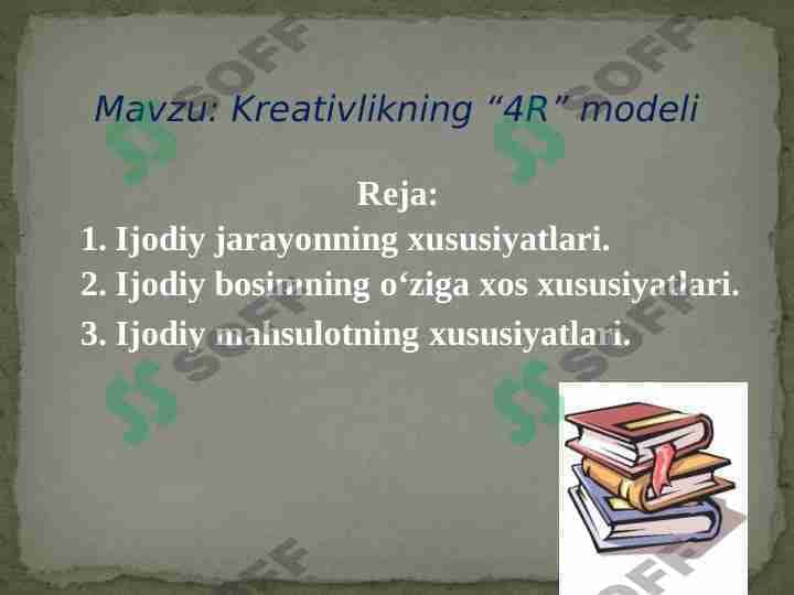 Kreativlikning “4R” modeli