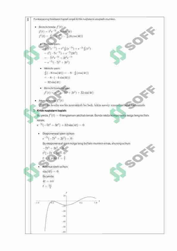 Sirtqi ta’lim yo’nalishi talabalarining 2-kurs, 4-semestri uchun OLIY MATEMATIKA fanidan TOPSHIRIQLAR TO’PLAMI-4 yechimi
