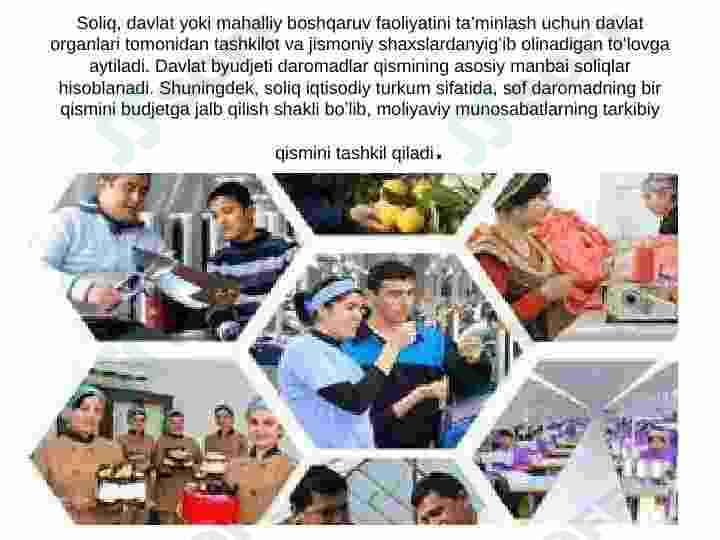 Fuqarolar hayotida soliqlarning tutgan o'rni